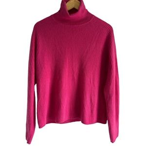 Merona Womens‎ Size XL 100% Cashmere Turtle Neck Sweater Pink